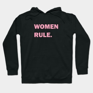 Women Rule Period Bold Feminist Dark Color Hoodie